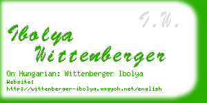 ibolya wittenberger business card